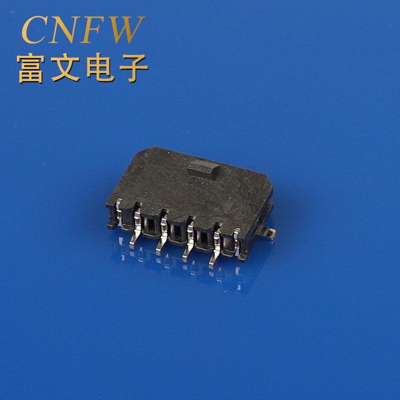 MX3.0 connector single row horizontal sticker (black LCP material) MOLEX3.0 single row horizontal sticker SMD6pin